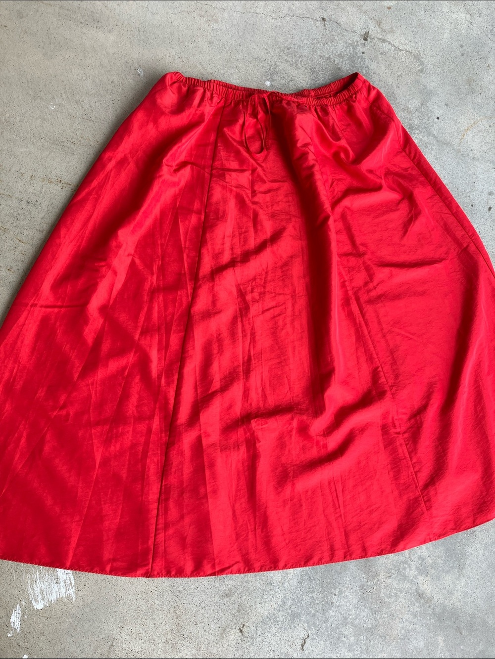 Venezia Jeans Co. Red Nylon Blend Maxi Skirt, 22
